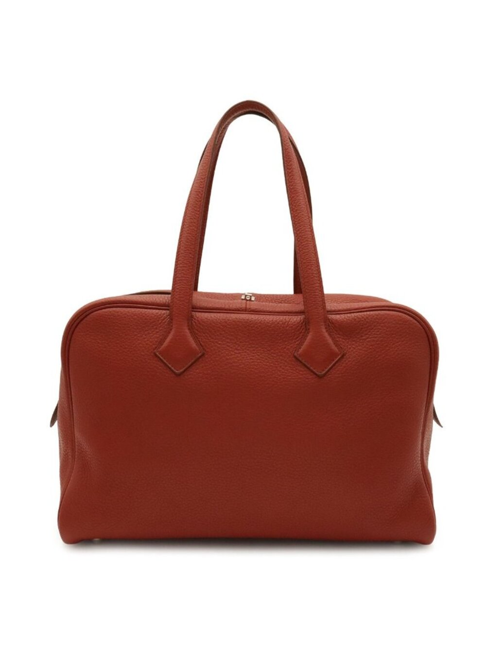Hermes Mini Boston Bag Taurillon Clemence Red Silver
